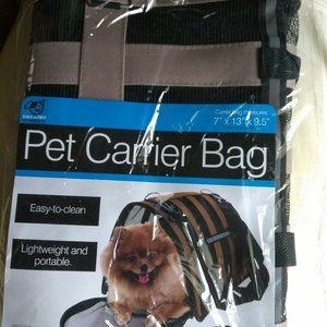 Vented brown Pet Carrier With Reflective